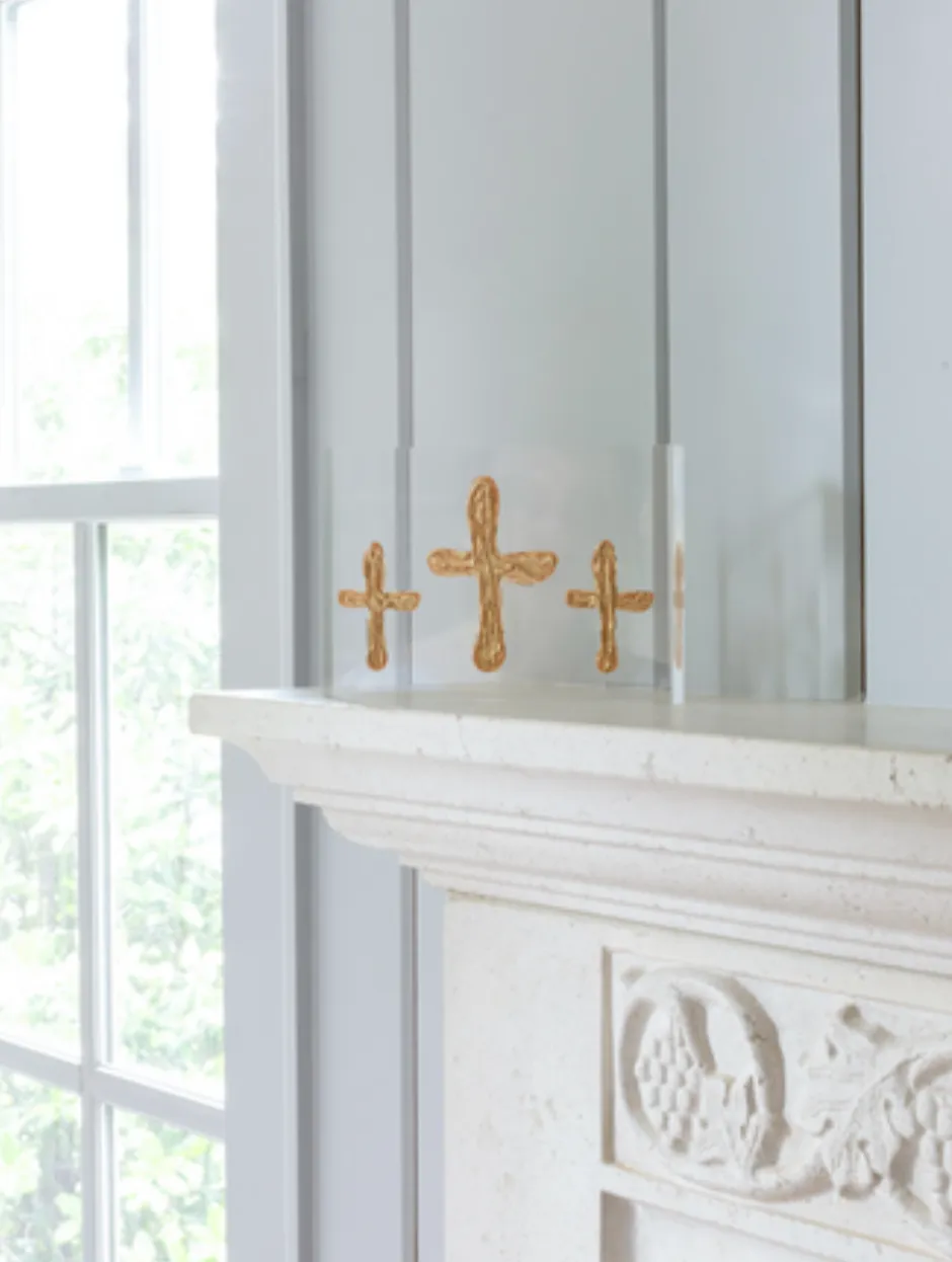 Triple Cross Acrylic Cross Plaque
