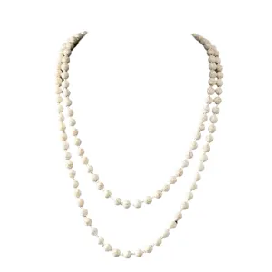Turquoise White Beaded Necklace