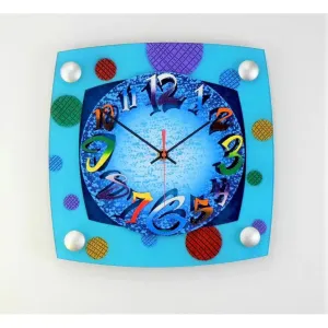 TV Mod Aqua Wall Clock by David Scherer