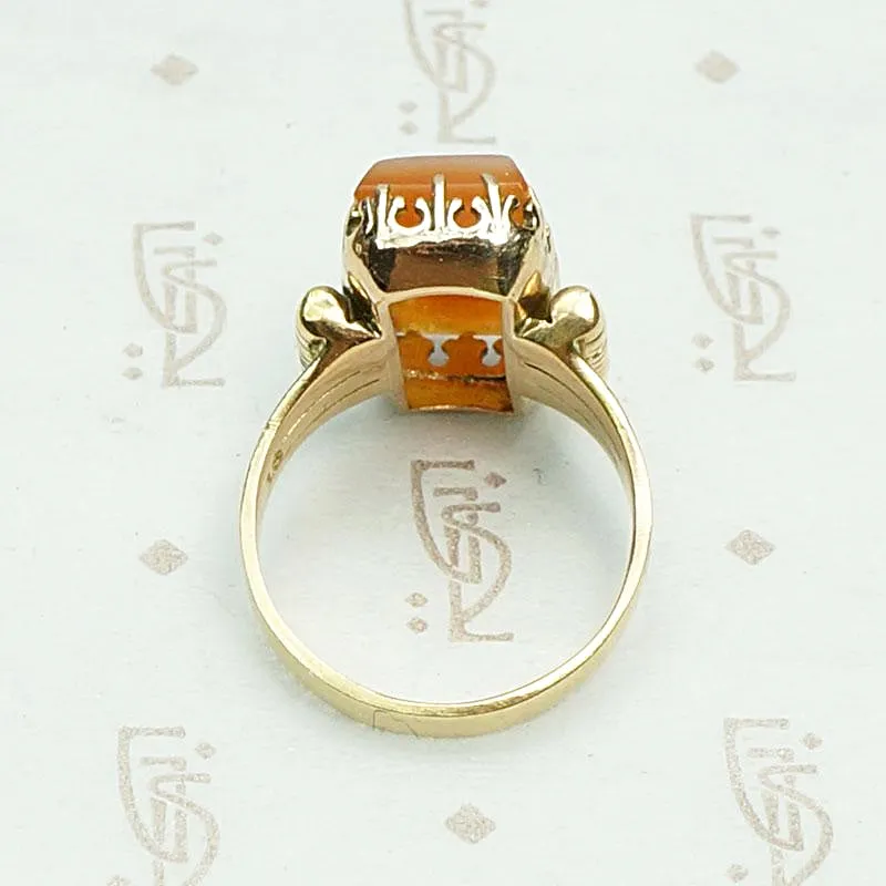 Veiled Maiden Cameo in Aesthetic Movement Ring