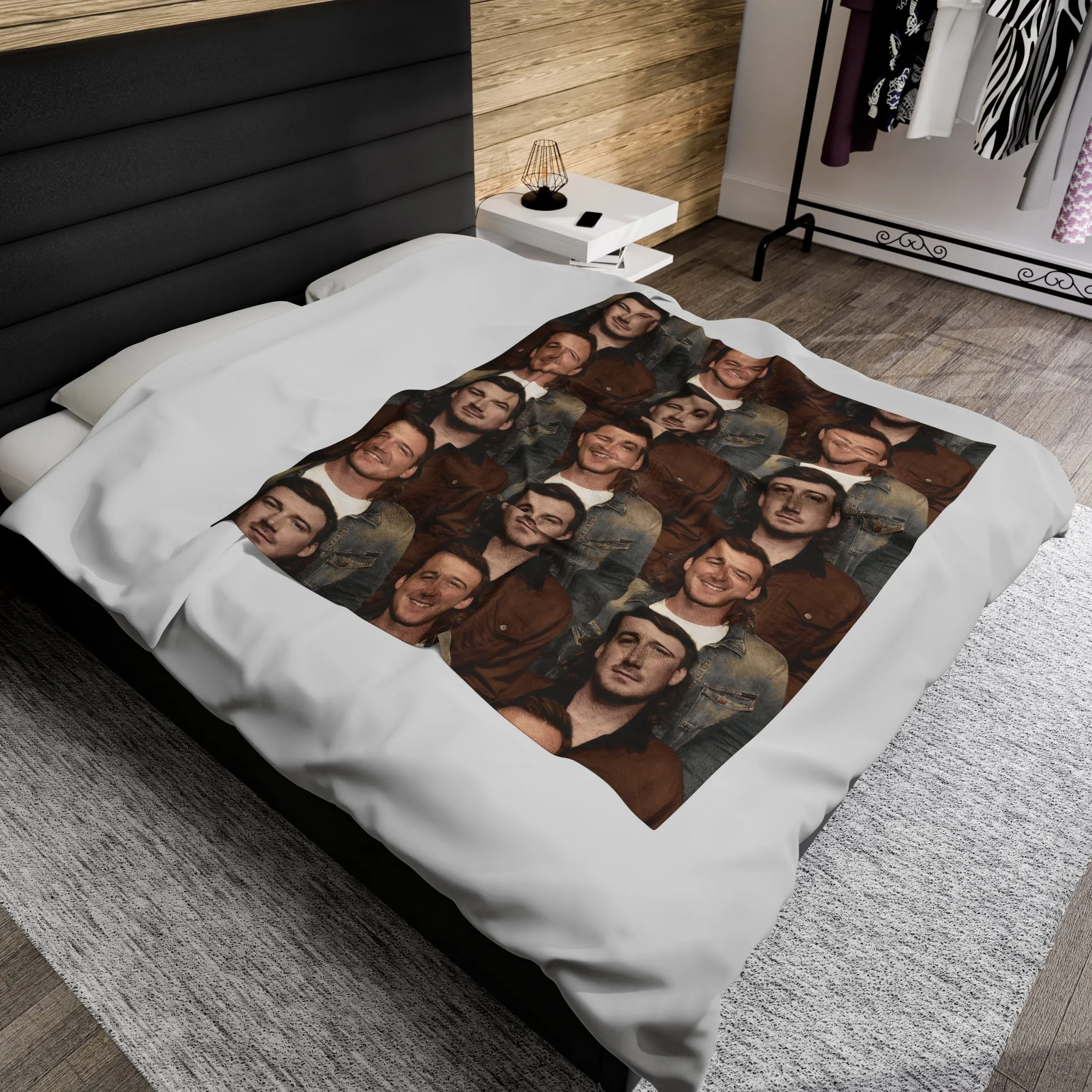 Velveteen Plush Blanket - Wallen Collage