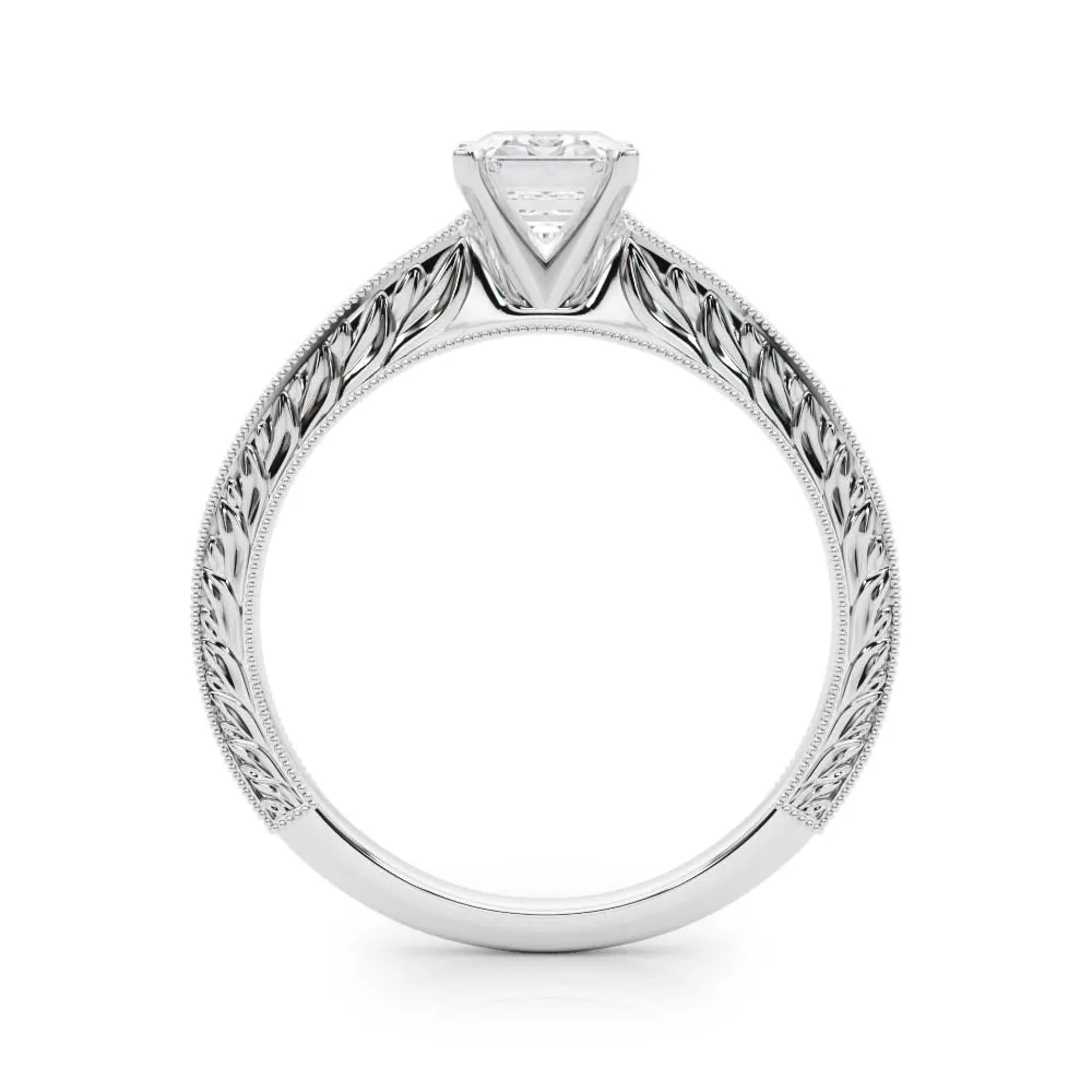 Victoria Emerald Lab Grown Diamond Solitaire Engagement Ring IGI Certified