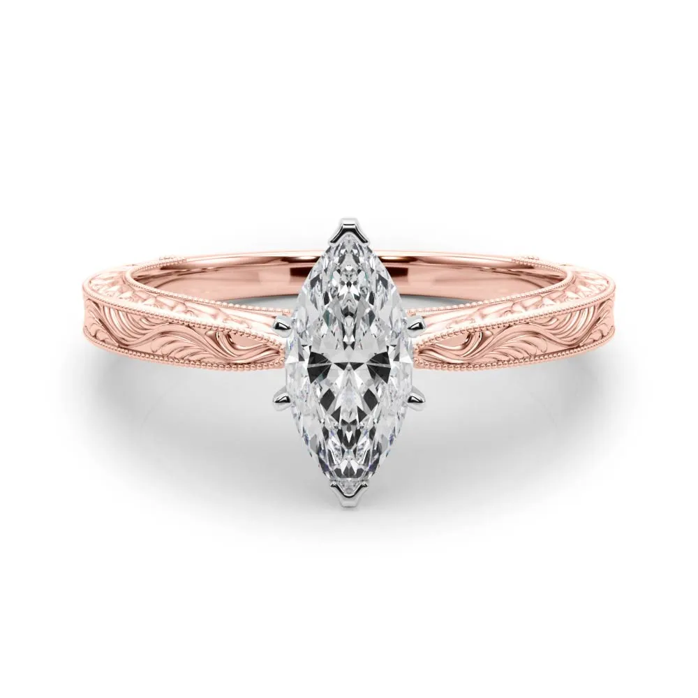 Victoria Marquise Lab Grown Diamond Solitaire Engagement Ring IGI Certified