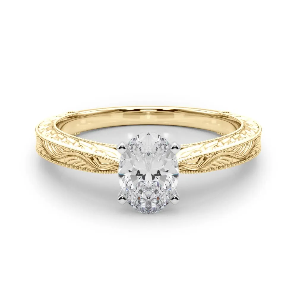 Victoria Oval Lab Grown Diamond Solitaire Engagement Ring IGI Certified
