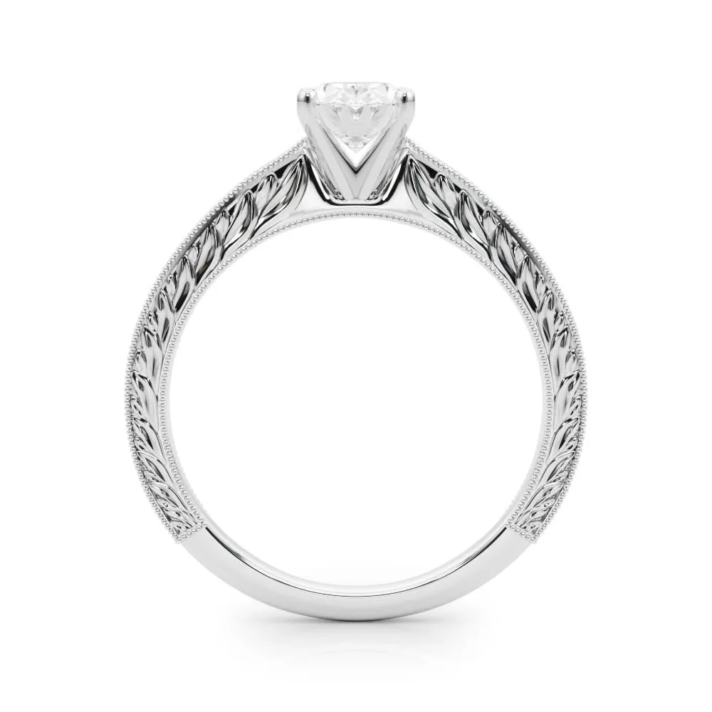 Victoria Oval Lab Grown Diamond Solitaire Engagement Ring IGI Certified