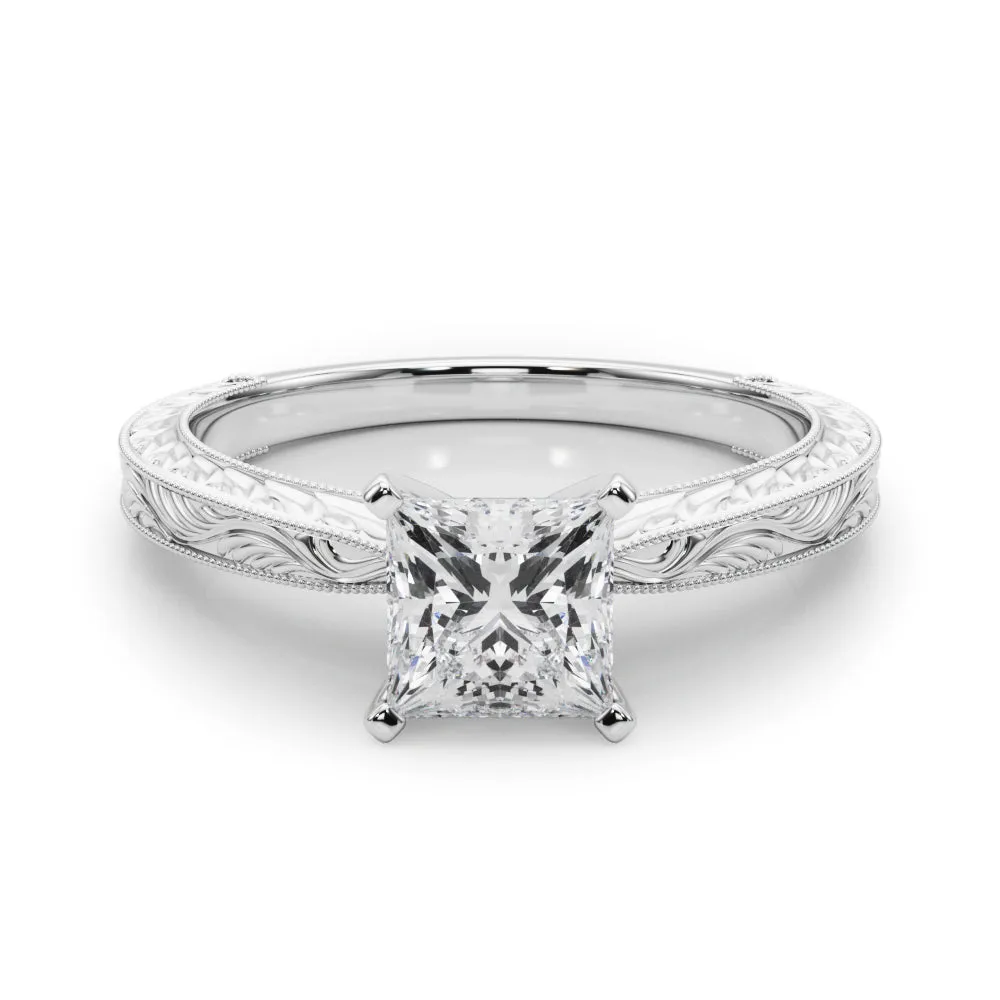 Victoria Princess Diamond Solitaire Engagement Ring