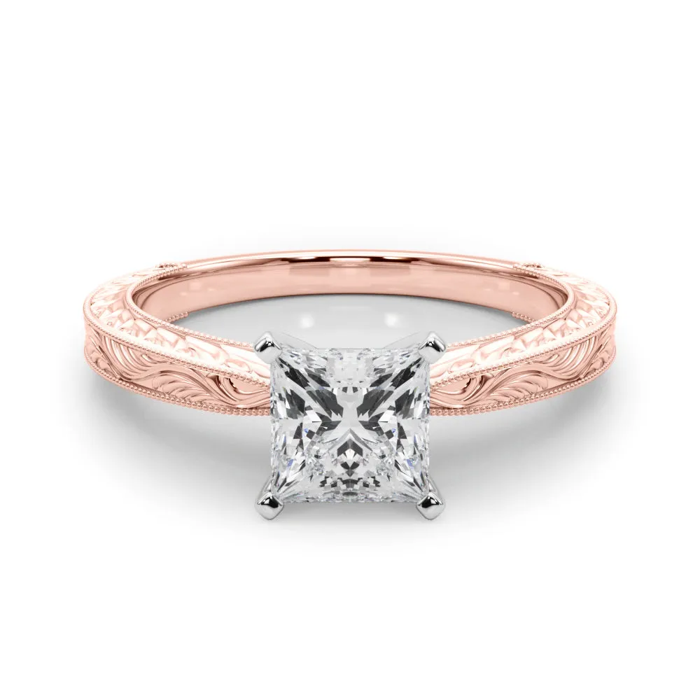 Victoria Princess Diamond Solitaire Engagement Ring