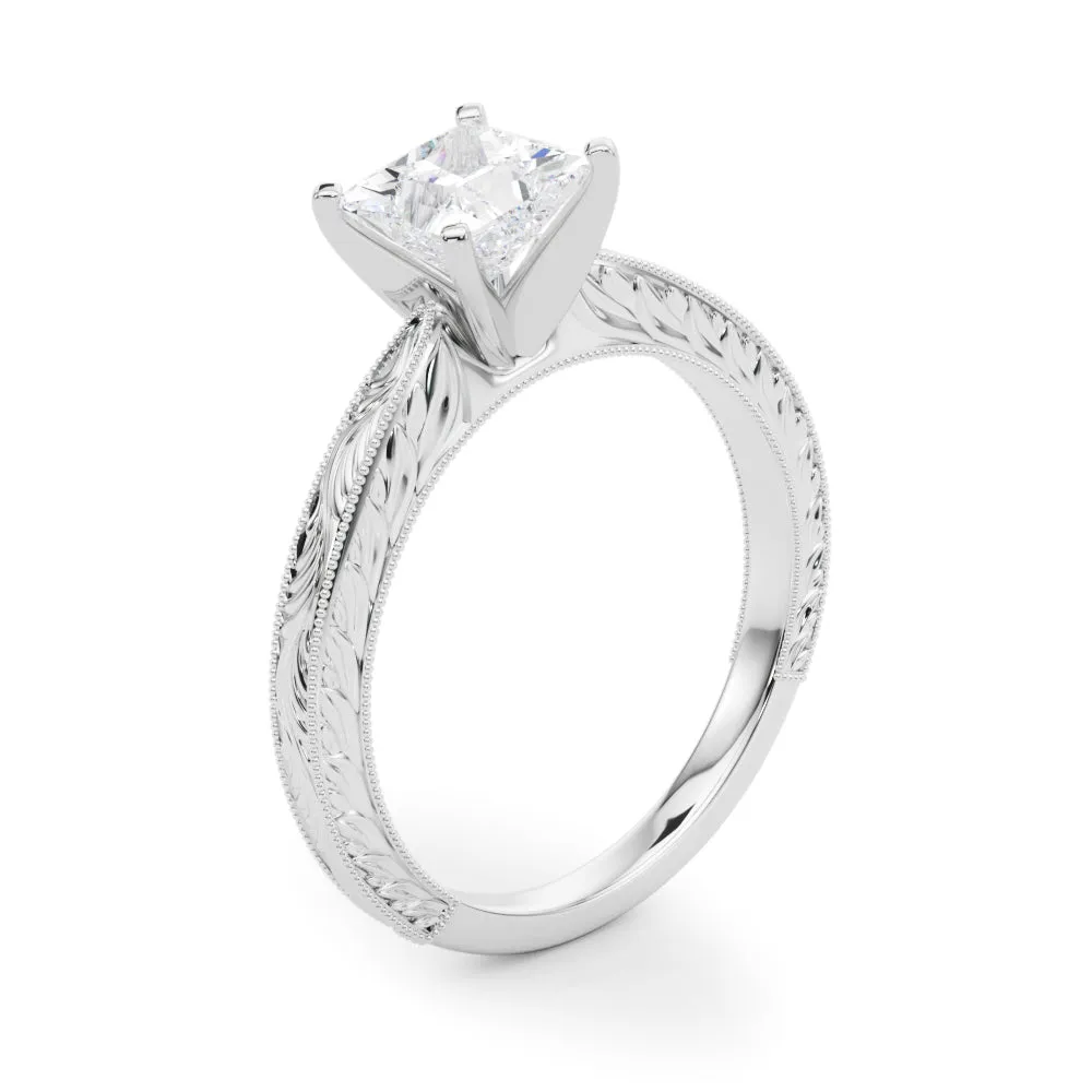 Victoria Princess Diamond Solitaire Engagement Ring