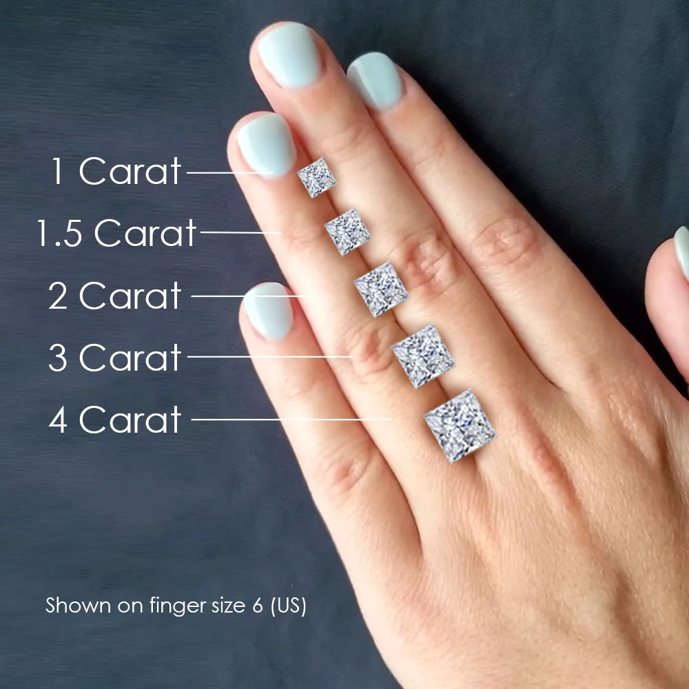 Victoria Princess Lab Grown Diamond Solitaire Engagement Ring IGI Certified
