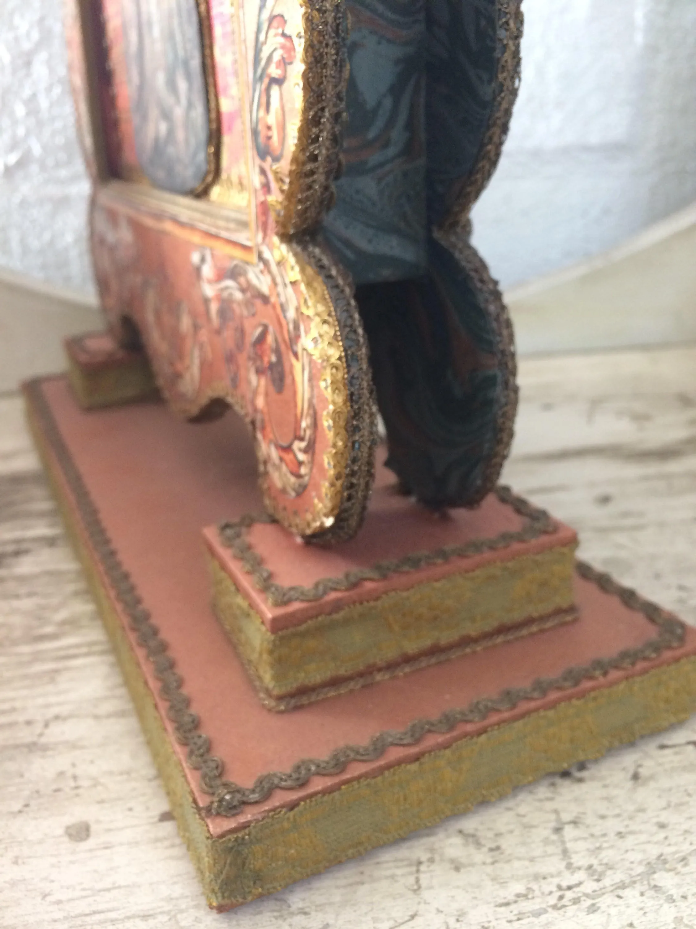 Vintage 3D Virgin of Guadelupe Assemblage Mixes Media Retablo Alter Shrine