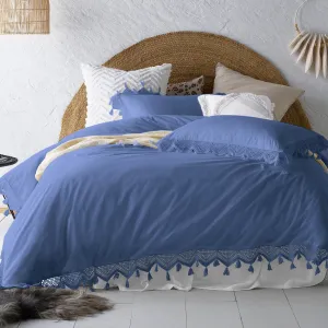 Vintage Design Blue Gypsy 250TC Cotton Quilt Cover Set