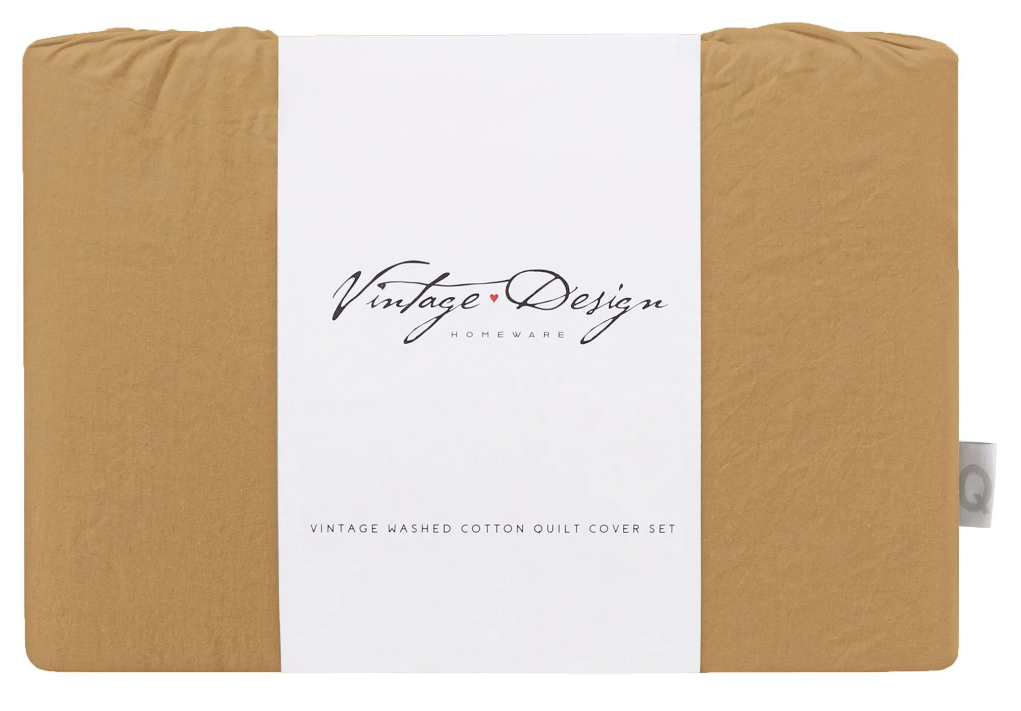 Vintage Design Ochre Gypsy 180TC Cotton Quilt Cover Set