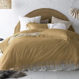 Vintage Design Ochre Gypsy 180TC Cotton Quilt Cover Set