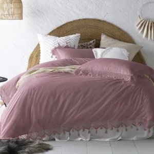 Vintage Design Smokey Rose Gypsy 180TC Cotton Quilt Cover Set