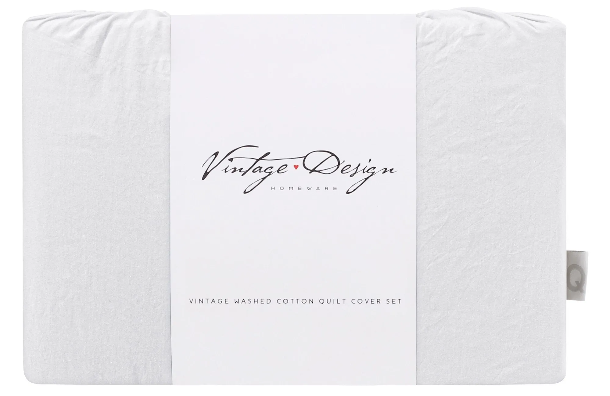 Vintage Design White Gypsy 180TC Cotton Quilt Cover Set
