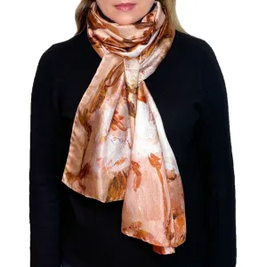 Whispering Roses, 75x18-inch Long Italian Silk Scarf