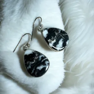 White Buffalo Solid 925 Sterling Silver Earrings