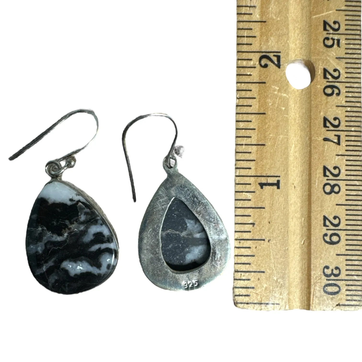 White Buffalo Solid 925 Sterling Silver Earrings