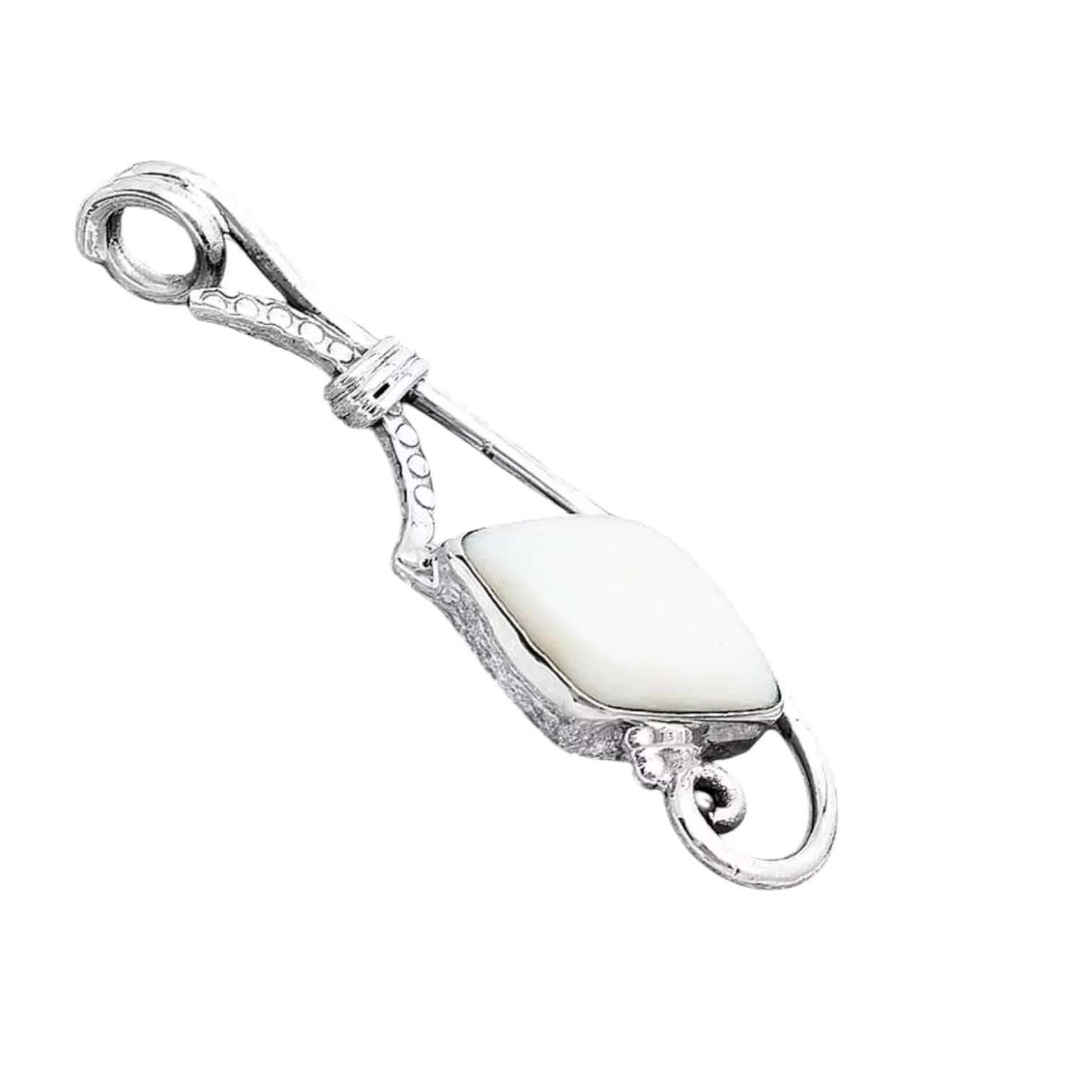 White Opal Solid 925 Sterling Silver Pendant