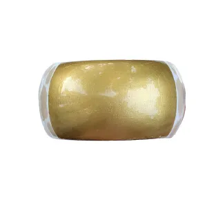 Wide Bangle - White   Linen Print©