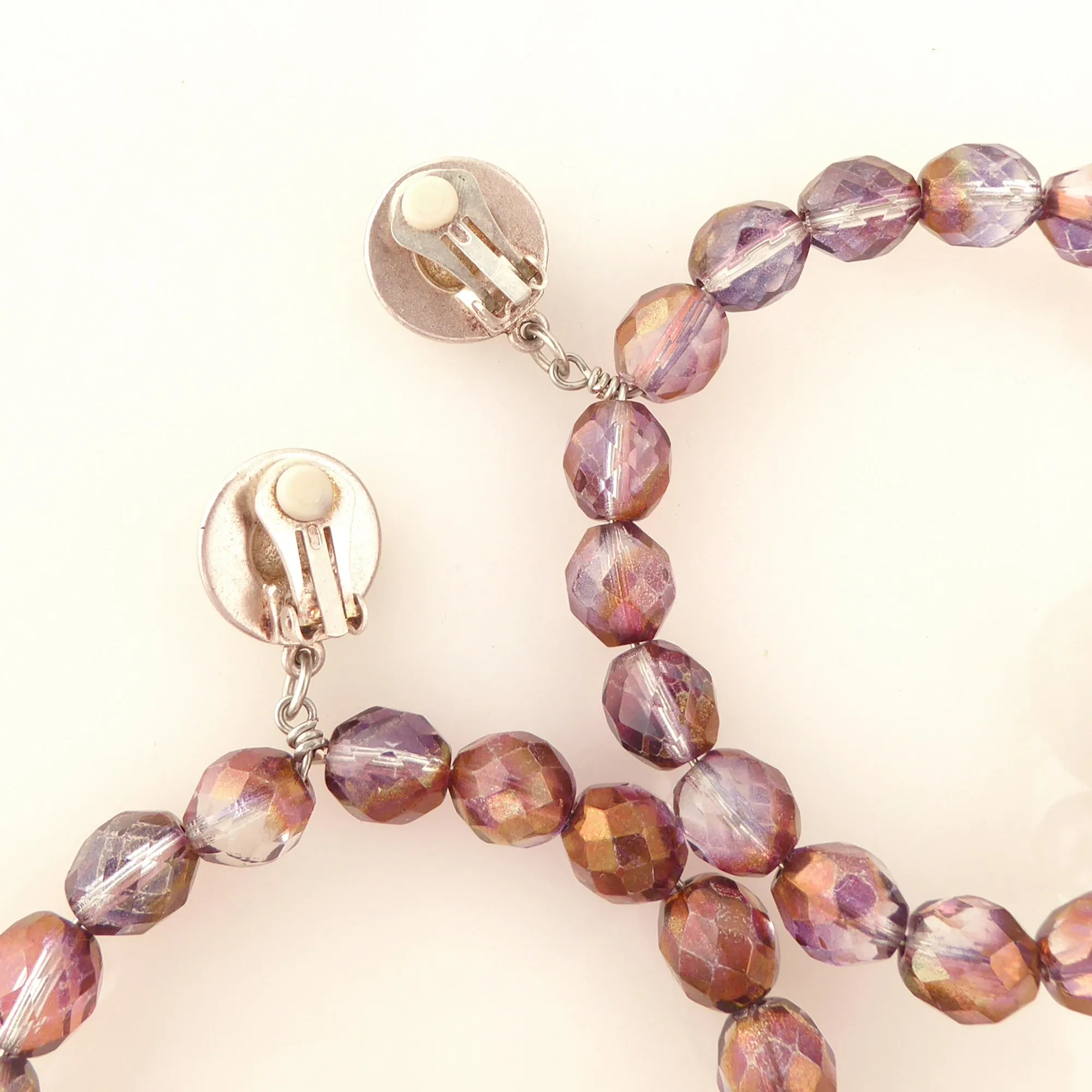 Wine glass beaded earrings