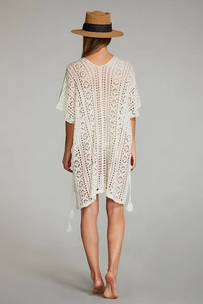 Women's Tan Crochet Swimwear Cover up