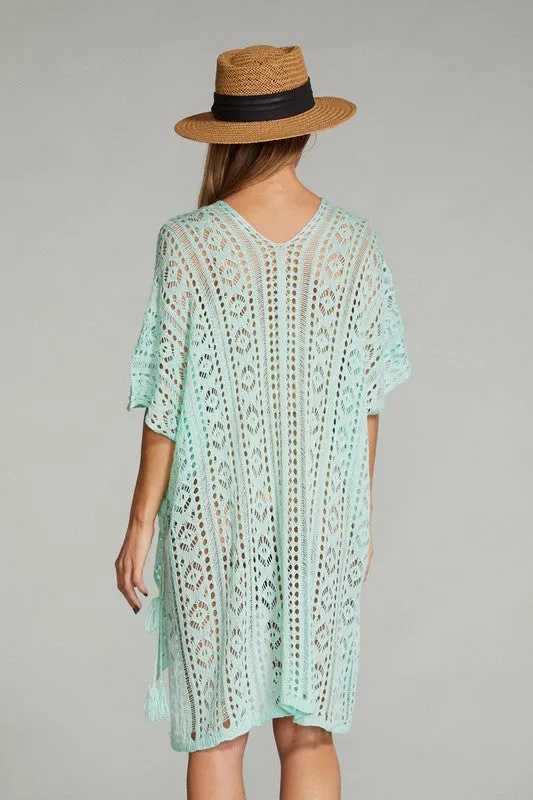 Women's Tan Crochet Swimwear Cover up