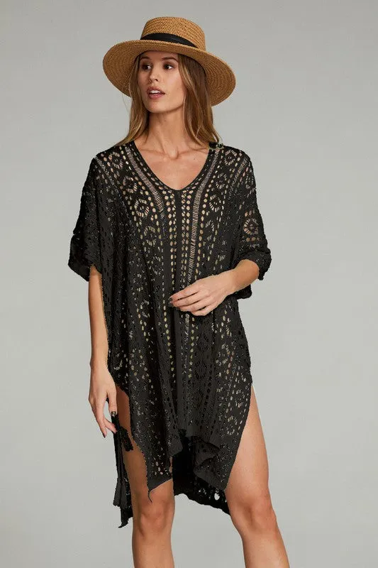 Women's Tan Crochet Swimwear Cover up