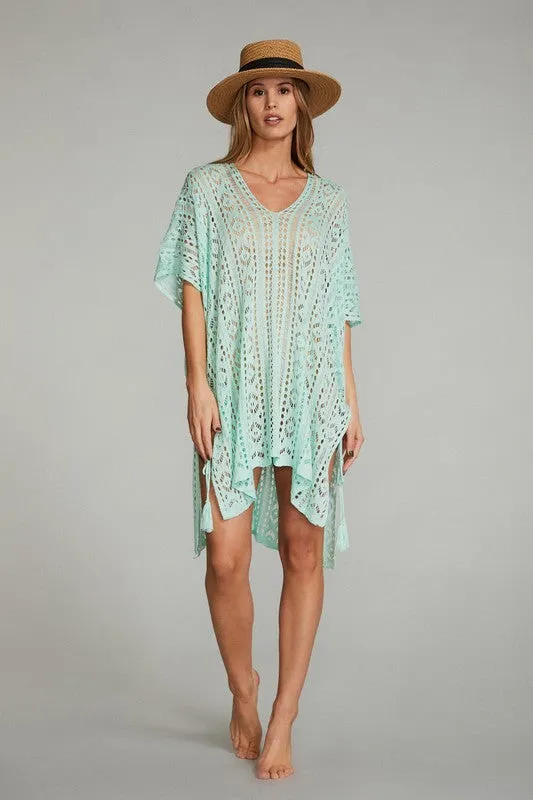 Women's Tan Crochet Swimwear Cover up