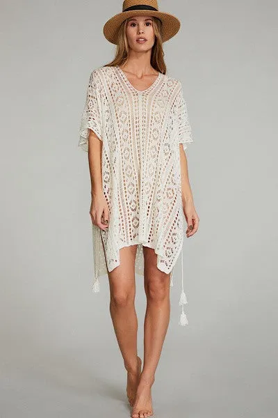 Women's Tan Crochet Swimwear Cover up