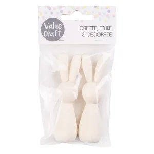 Wooden Bunnies 9cm Pack of 2