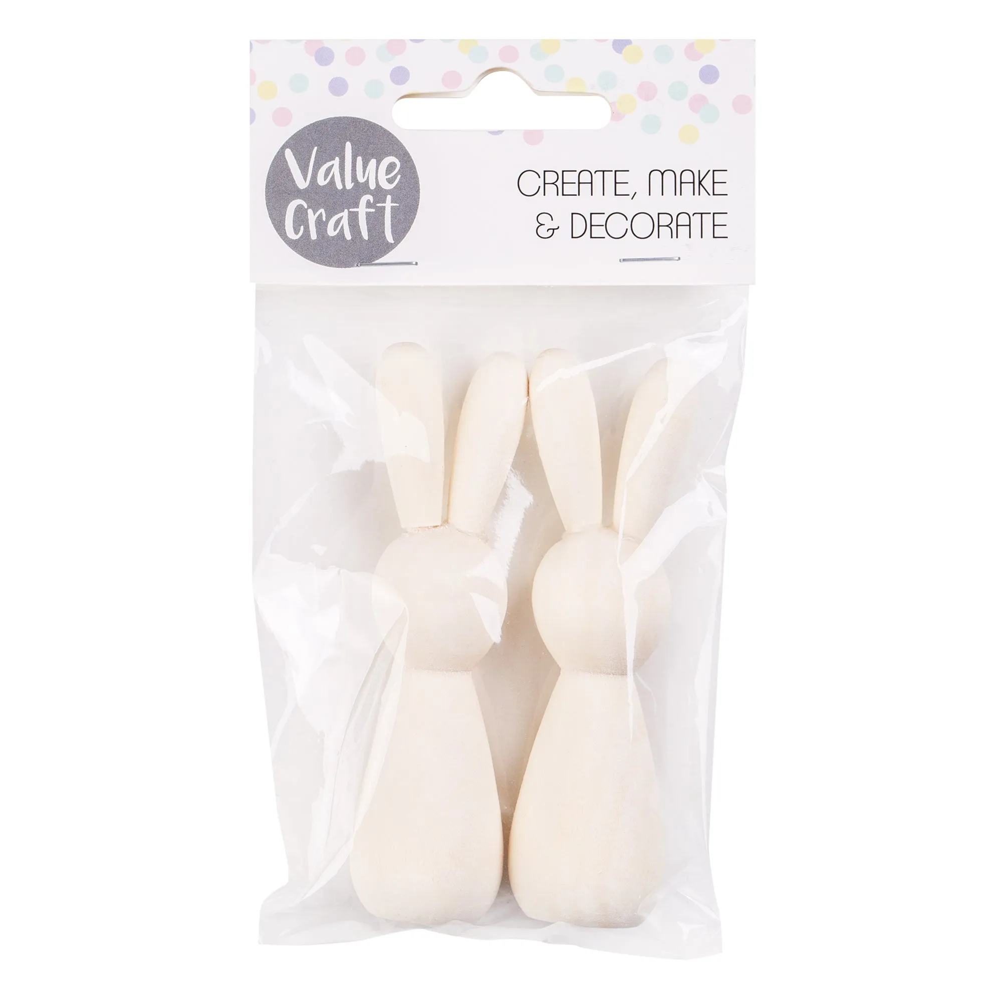 Wooden Bunnies 9cm Pack of 2