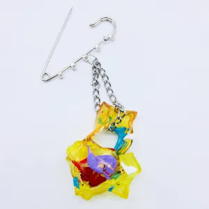 Yellow Node Art Pin.04