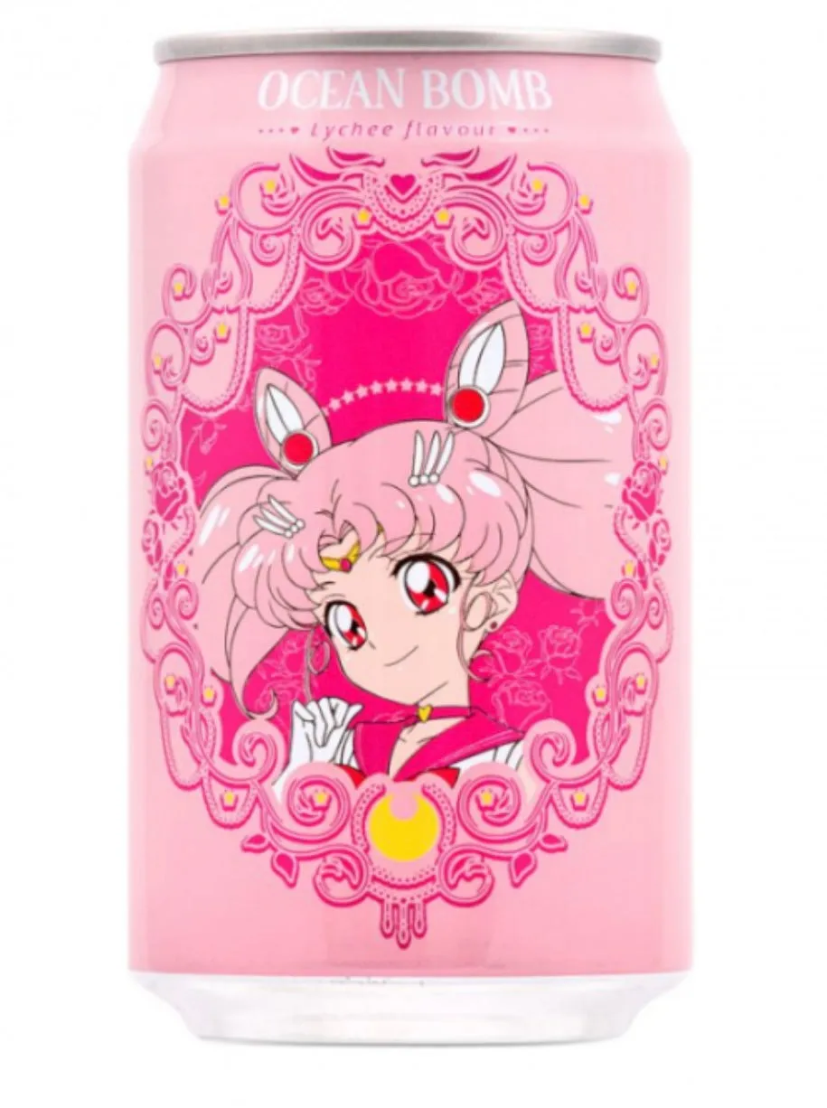 YHB Ocean Bomb & Sailor Moon - lychee Flavour Sparkling Water 330ml
